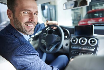 Customer Trying Out a New Car