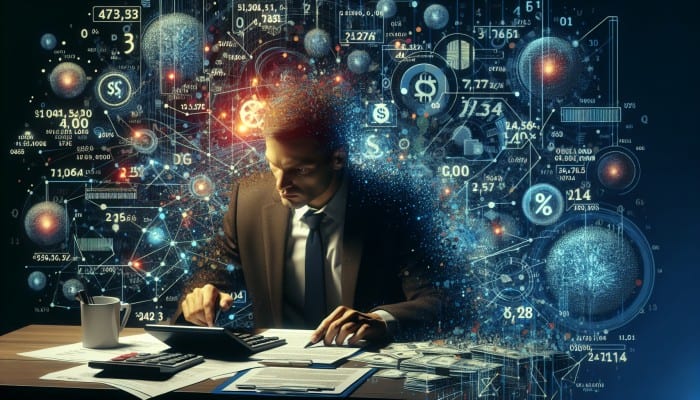 Debt Consolidation Myths Debunked: Is It Too Good to Be True? | DCL Person analyzing financial chart of interest rates and fees, with loan documents and calculator.