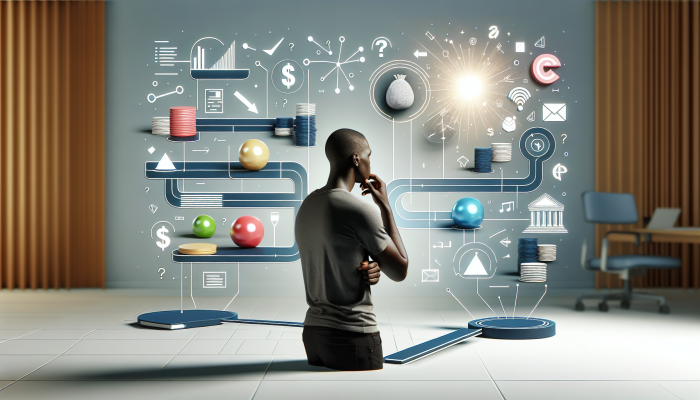 How to Consolidate Debt and Improve Credit: A Comprehensive Guide | DCL A person choosing the best debt consolidation option, aided by charts and a highlighted path.