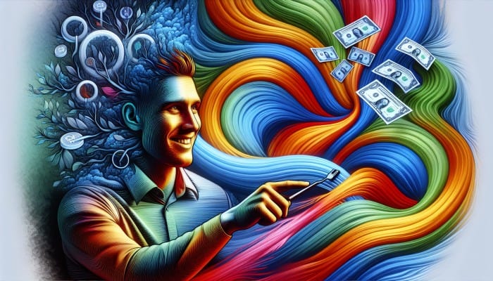 Tips for Negotiating Better Consolidation Terms: A Guide | DCL A person in the UK smiling, consolidating chaotic payment streams into one manageable stream, symbolizing debt consolidation.