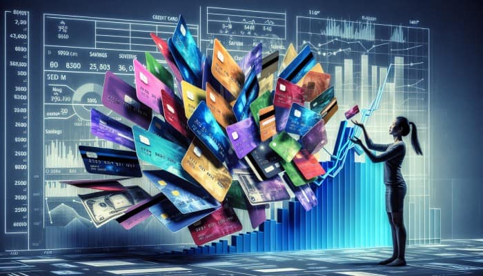 Real People Share Debt Consolidation Tips: Practical Advice | DCL Real People Share Debt Consolidation Tips: A person merging colorful credit cards and loan papers into one streamlined loan document, with a financial chart showing savings.