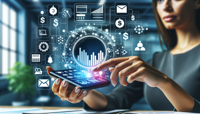 Best Apps for Managing Debt Consolidation: A Guide | DCL A smartphone showing debt consolidation app icons, user comparing features in an office.
