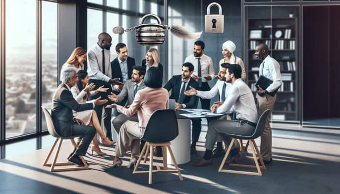 How to Consolidate Debt with Multiple Lenders: A Comprehensive Guide | DCL Consolidate Debt with Multiple Lenders: Diverse group reviewing personal loan options for debt consolidation in a modern office.
