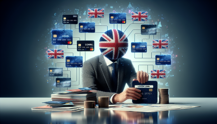 Debt Consolidation vs Personal Loans: A UK Guide | DCL Debt Consolidation vs Personal Loans: Person in the UK consolidating multiple credit cards and loans into one manageable loan with lower interest rate.