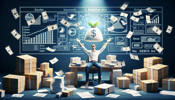 Debt Consolidation for People with No Experience: A Beginner's Guide | DCL Debt Consolidation for People with No Experience: A person organizing a single loan document amidst smaller debt papers, symbolizing debt consolidation.