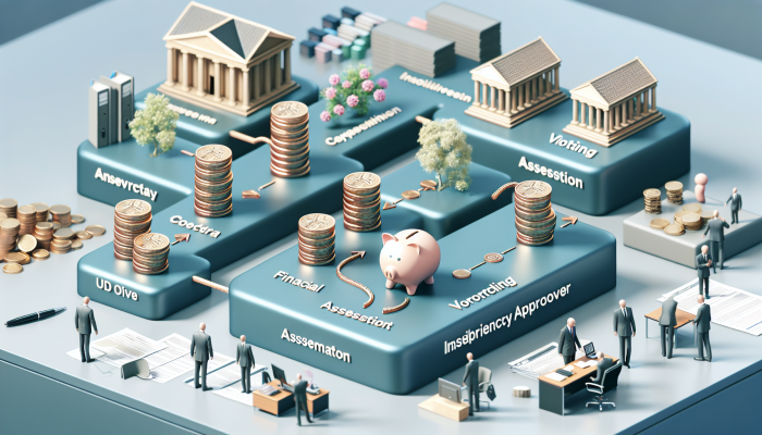 Debt Consolidation Alternatives for Bad Credit: UK Solutions | DCL Flowchart of UK IVA process from financial assessment to creditor approval with professional office setting.