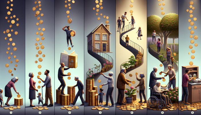How to Pair Consolidation with Financial Goals: A UK Guide | DCL A timeline showing UK life stages with evolving financial strategies from young professionals to retirees.