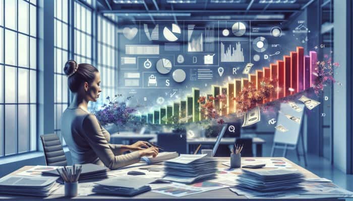 Is Debt Consolidation a Scam or Legit: A UK Guide | DCL Is Debt Consolidation a Scam or Legit: A person in an office consolidating colorful debt papers into one file, symbolizing streamlined financial management.