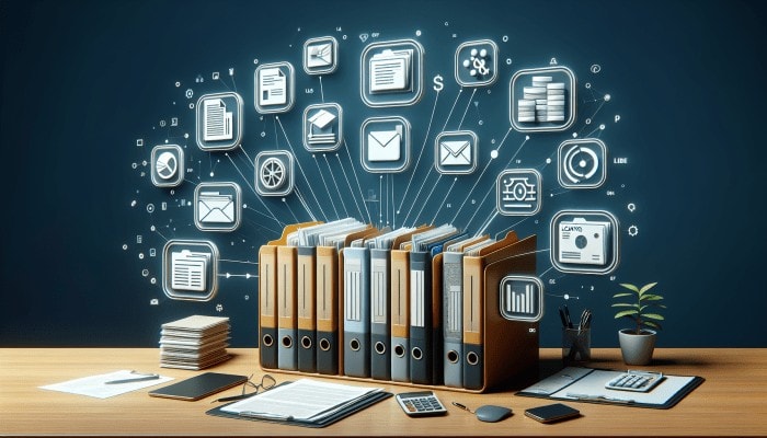 Debt Consolidation Loan Document Organizers: A Comprehensive Guide | DCL A desk with organized folders for loan agreements, payment schedules, and interest rates, representing effective debt management.
