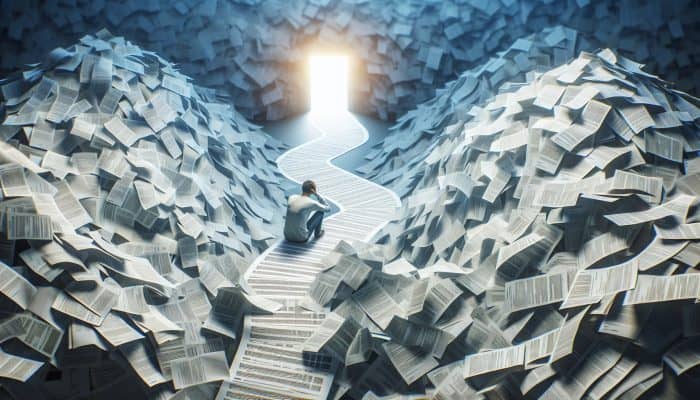 Tips for Faster Debt Consolidation Payoff: A single clear path symbolizing debt consolidation, with confusing paths fading away, representing financial freedom for a UK resident.