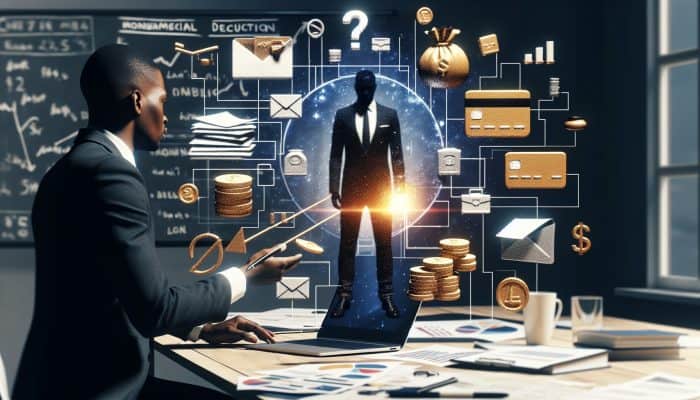 debt consolidation and cryptocurrency trends: Person consolidating various debts into one glowing financial document.
