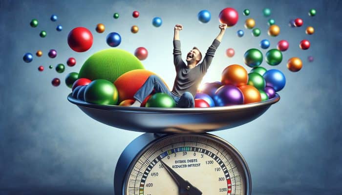 Does Debt Consolidation Ruin Your Credit: UK Insights | DCL Person in the UK smiling, relieved after consolidating debts into one loan with lower interest, simplifying finances.