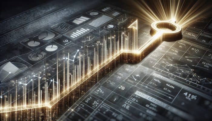 Rebuilding Credit After Debt Consolidation: A scale from 0 to 999 leading to a golden key, symbolizing access to loans and favorable credit terms.