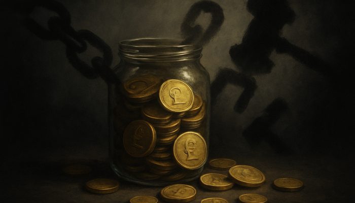 UK savings jar leaking pound coins eroded by shadowy bank fee chains and penalties